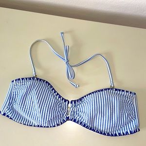 Vineyard Vines Seersucker Bandeau Swim Top